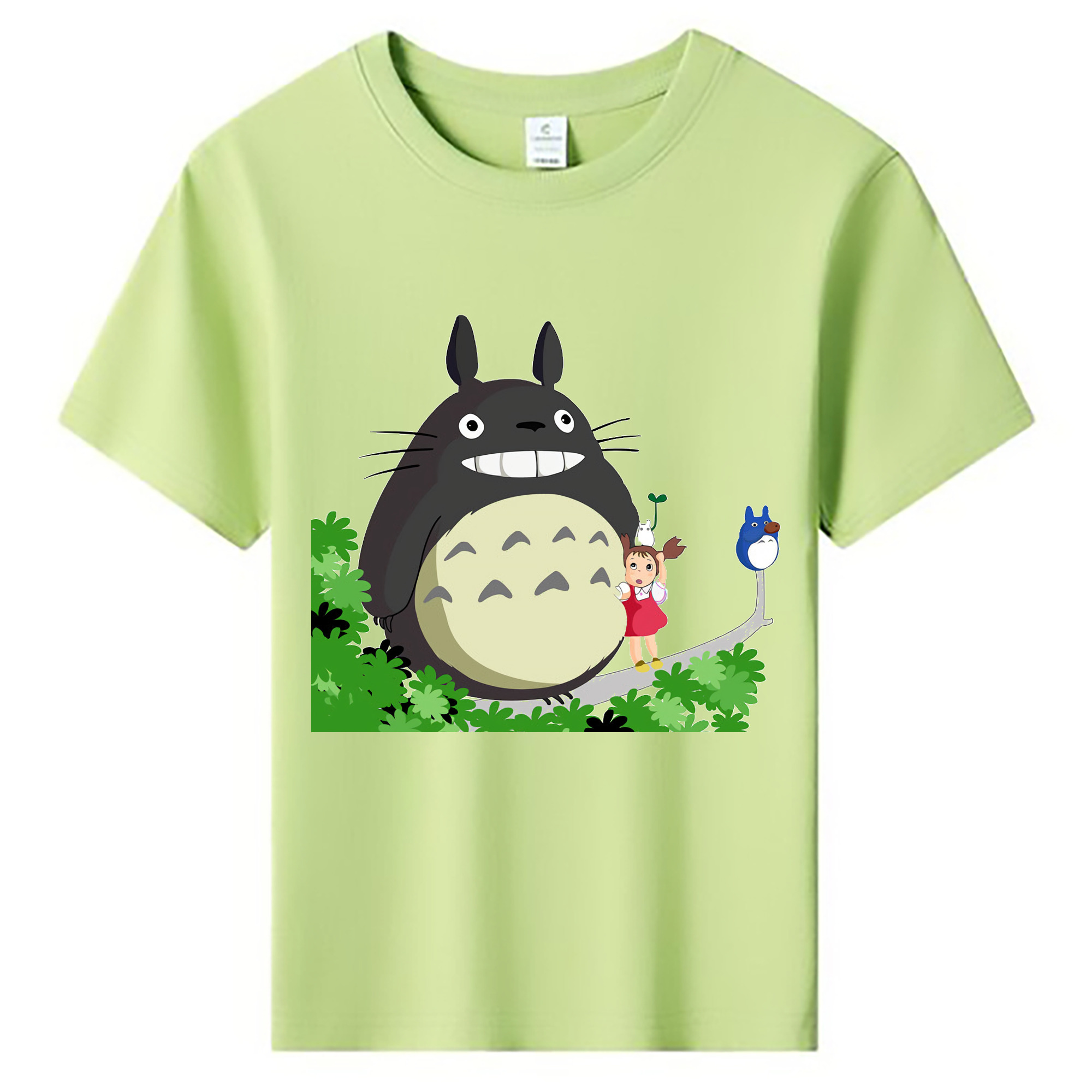 （画像用） となりのトトロ 草壁メイ 草壁サツキ My Neighbor Totoro Satsuki Kusakabe Mei Kusakabe 綿100％キッズTシャツ（フロントプリント）